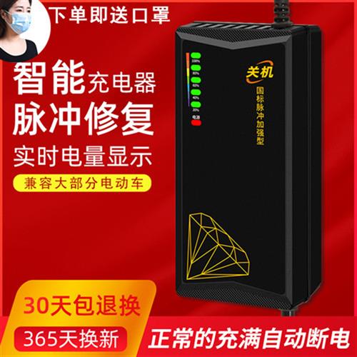 自动断电关机脉冲电动车电瓶充电器48V12ah20AH60v32ah72v45ah50A