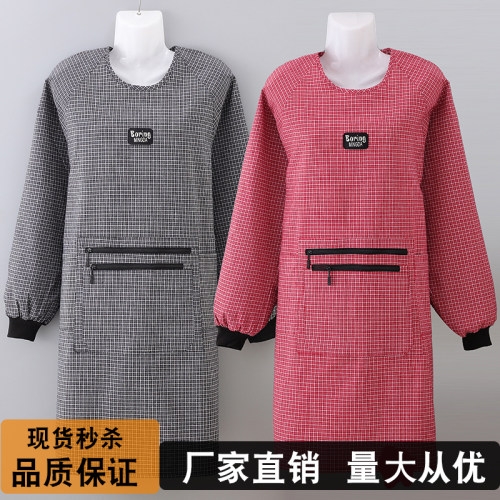 纯棉简约是防污加大加厚罩衣加肥