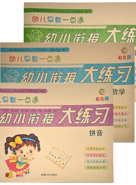 七彩童年幼儿早教一点通幼小衔接大练习语文数学拼音彩色版幼儿园小班中班大班巩固学前知识突出重点难点练习系统全面顺利衔接小学