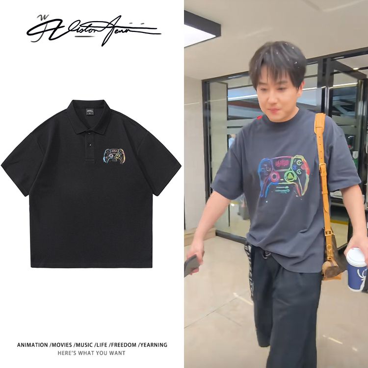 张韶涵玩家演唱会周边同款休闲POLO衫商务风短袖T恤夏季通勤翻领