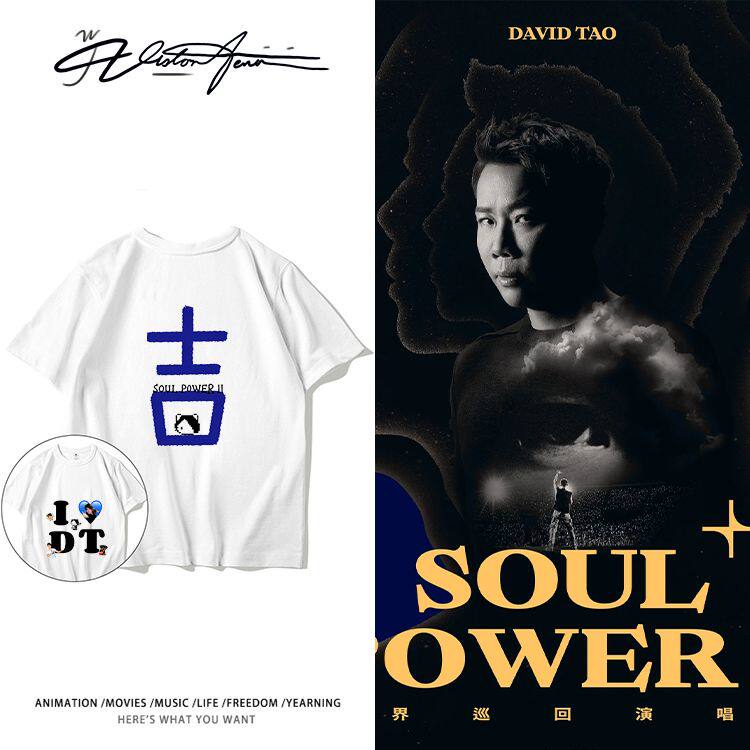 陶喆2026演唱会周边痛衣粉丝应援纯棉短袖T恤男女夏季重磅宽松