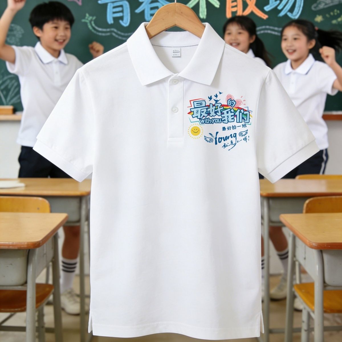 班服定制T恤初高中小学生六年级幼儿园儿童毕业季拍照服装POLO衫