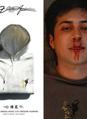 【刺绣】hudsonwilliam巅峰对决huddy同款连帽卫衣长袖加厚绒休闲