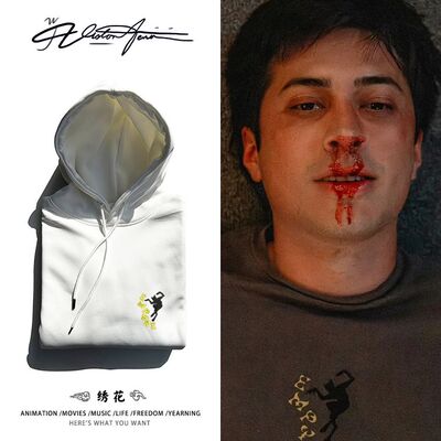 【刺绣】hudsonwilliam巅峰对决huddy同款连帽卫衣长袖加厚绒休闲