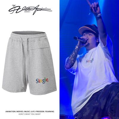 【刺绣】thome巡演张砚拙同款字母重磅宽松纯棉短裤夏季运动舒适