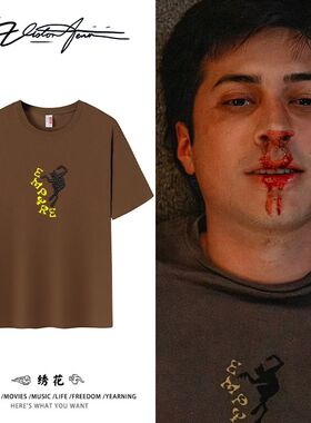 【刺绣】hudsonwilliam巅峰对决huddy同款纯棉短袖T恤男女宽松