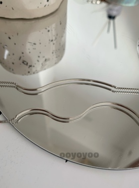 波浪链条ins风项链两长短现货