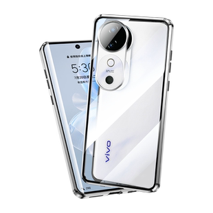 适用vivos19手机壳vivos19pro新款磁吸双面玻璃保护套vivos19e超薄全包防摔vivi透明vovo男女创意潮牌por网红