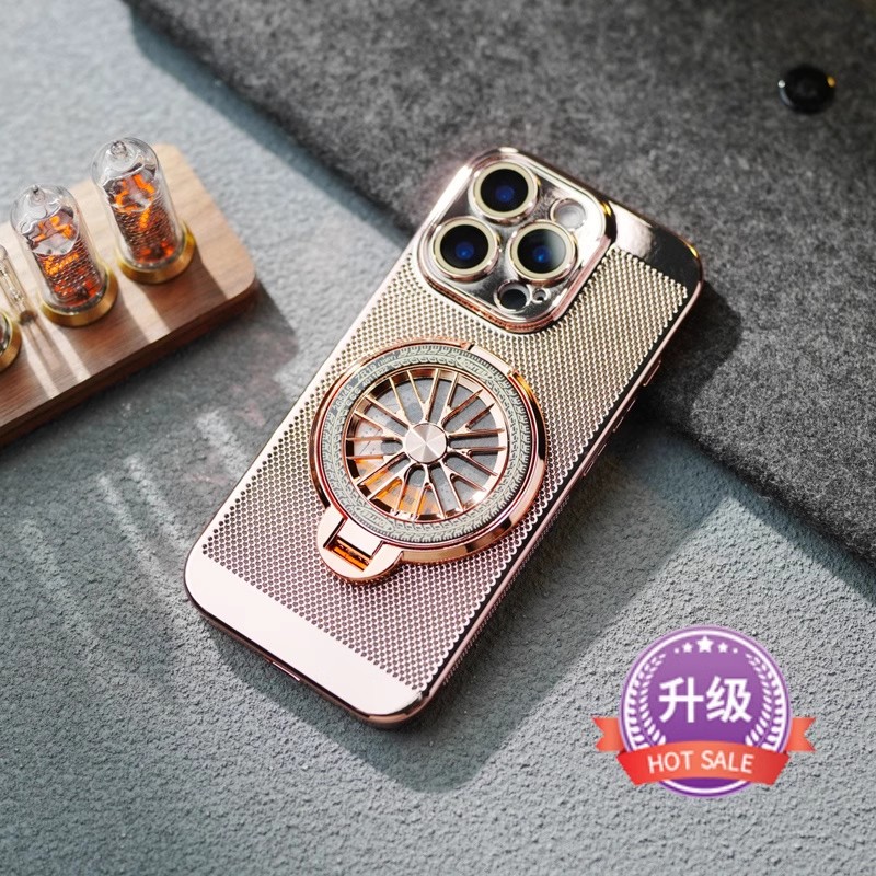 适用iPhone16promax手机壳新款16pro苹果16puls散热16pm镜头全包高级感解压陀螺支架网红款简约外壳ip15/14套