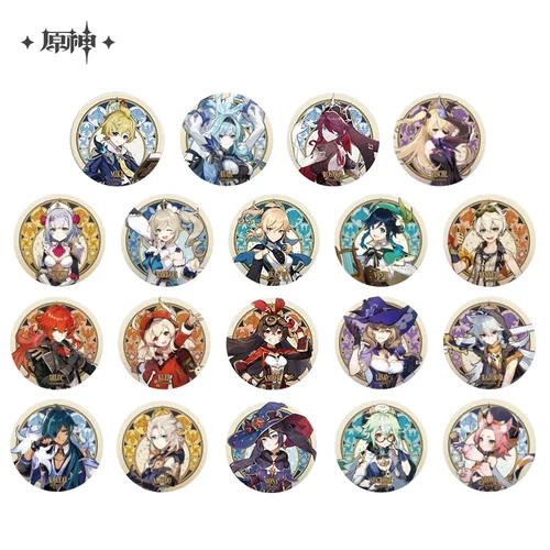 原神正版  蒙德城主题系列人物徽章 马口铁徽章 Genshin