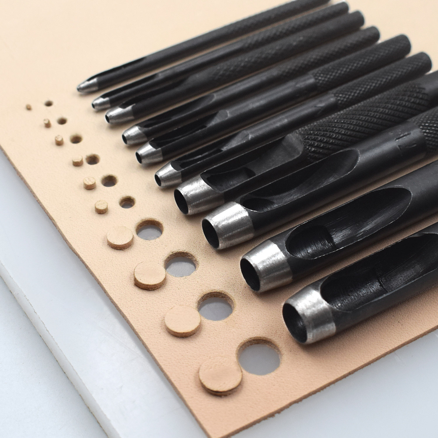 皮带打孔圆冲手工DIY皮革打孔器皮具工具冲子diy手工圆柱腰带冲孔