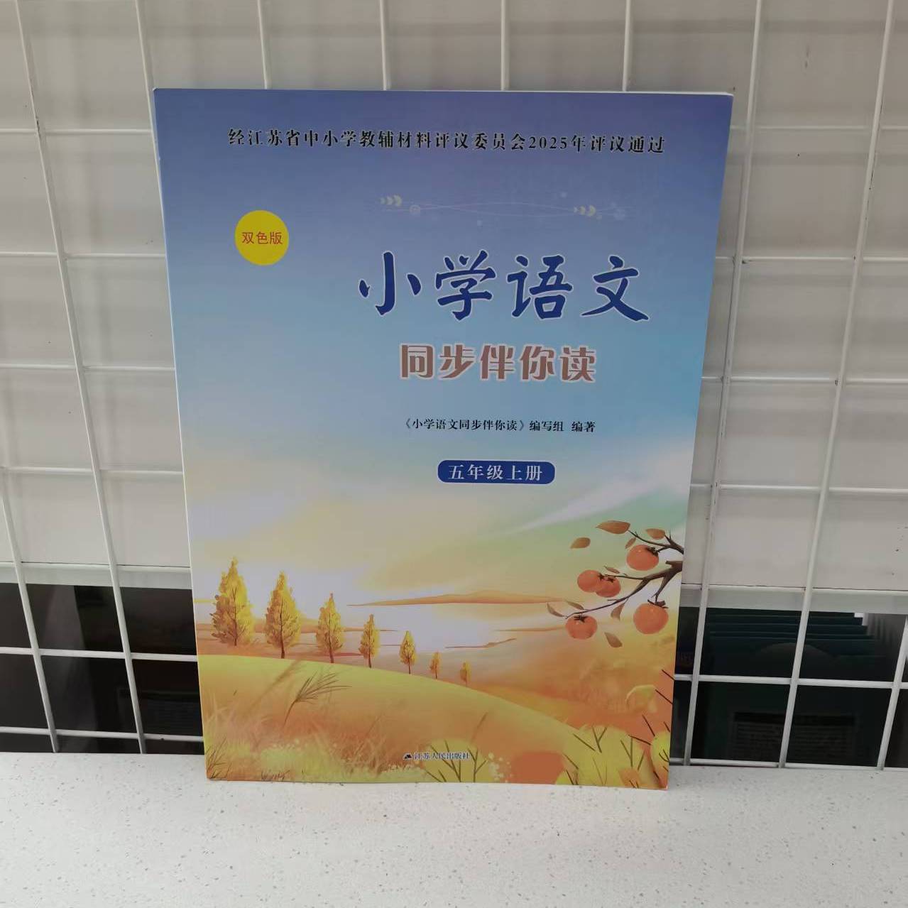包邮 2026秋季新版小学义务教科书配套用书 五年级上册语文同步伴你读 双色版 新教材适用 江苏人民出版社 5上