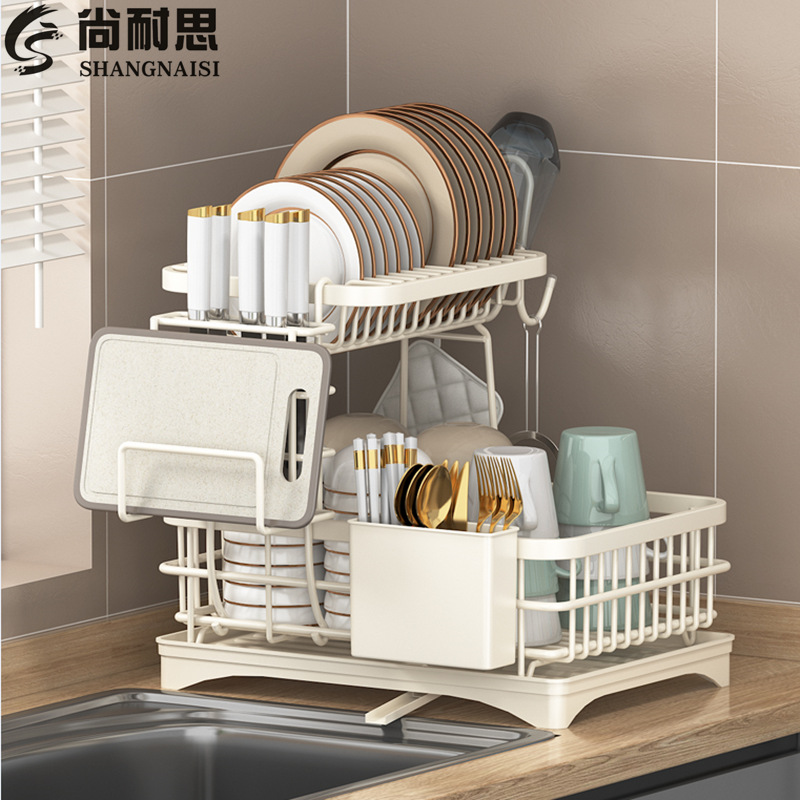 厨房碗碟盘沥水架水槽置物架筷子插刀砧板收纳碗架自动卸水收纳架