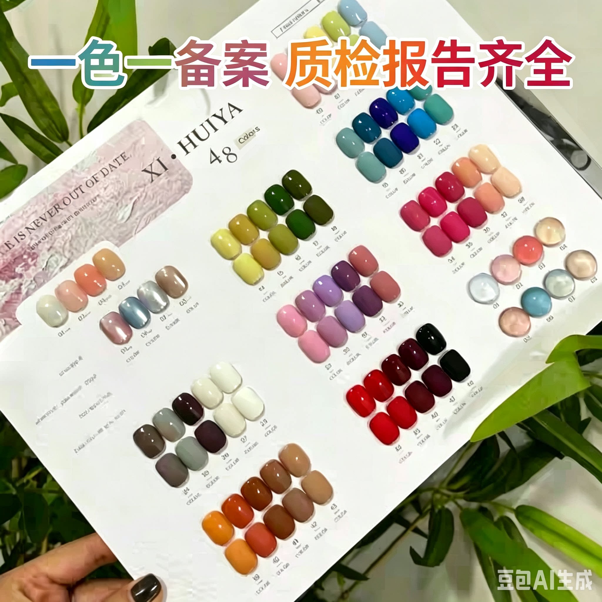 美甲指甲油胶套装茗伊48色小方糖甲油胶小套系秋冬新款流行色显白