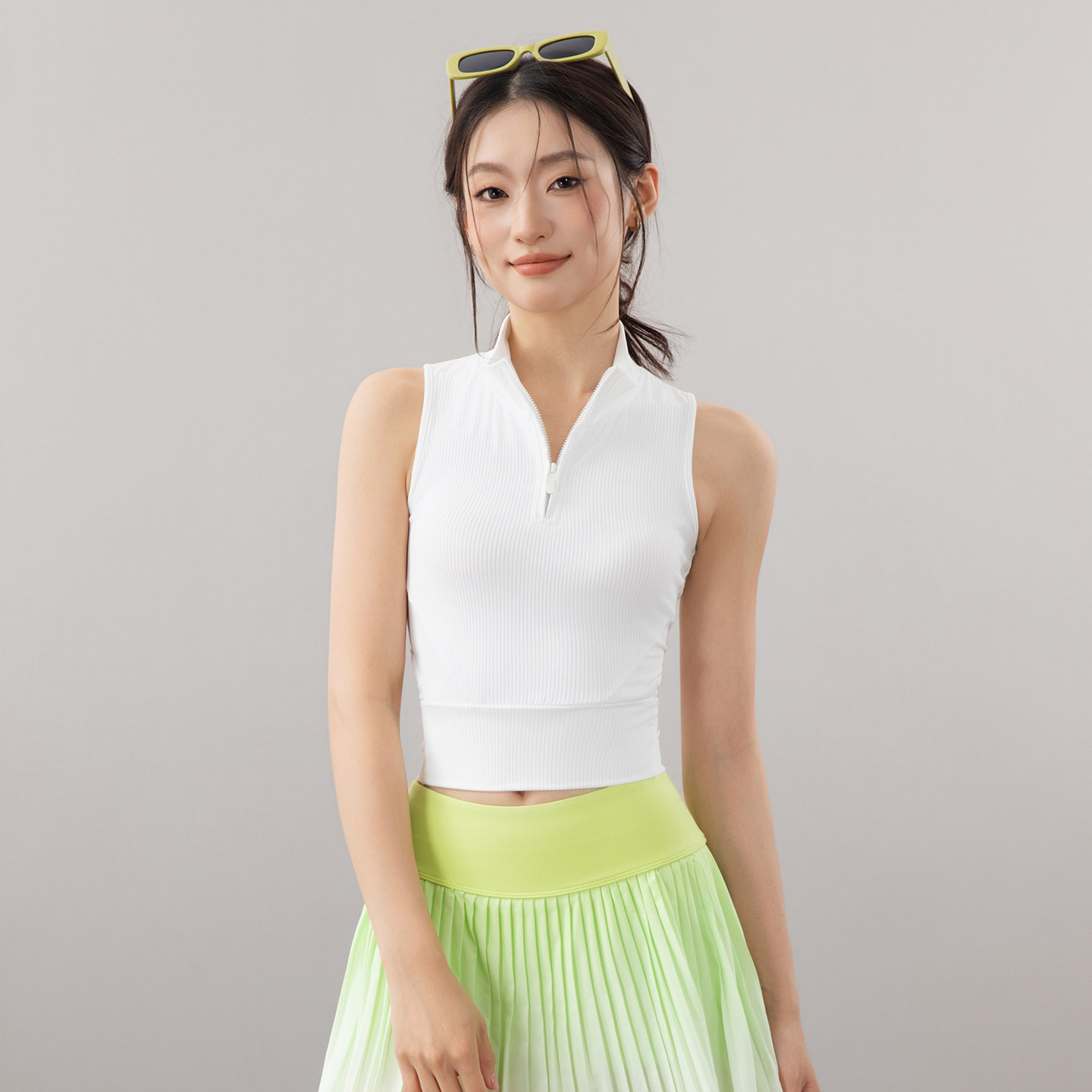 美式复古设计辣妹吊带内搭无袖上衣半拉链修身显瘦背心女2026春秋,运动服/休闲服装,运动背心,淘宝优惠券,粉丝福利购,淘宝优惠卷