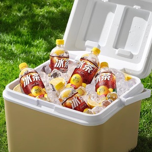 尝鲜整箱 农夫山泉冰茶柠檬红茶碳酸茶饮料冰柠檬味600ml 新品