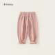 女童2026春季 新品 纯色百搭中小童束脚裤 宥宝童装 粉色宝宝休闲裤 子