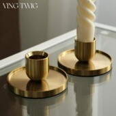 欧式 长杆烛台金属黑色蜡烛台北欧家居客厅工艺品婚庆烛台装 饰摆件