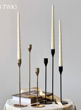 烛台摆件家居餐桌蜡烛台婚礼装饰餐桌轻奢浪漫婚庆道具蜡烛烛台