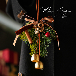 圣诞节铃铛装饰挂件配件圣诞树吊饰诺贝松立体简约摆件平安夜礼物