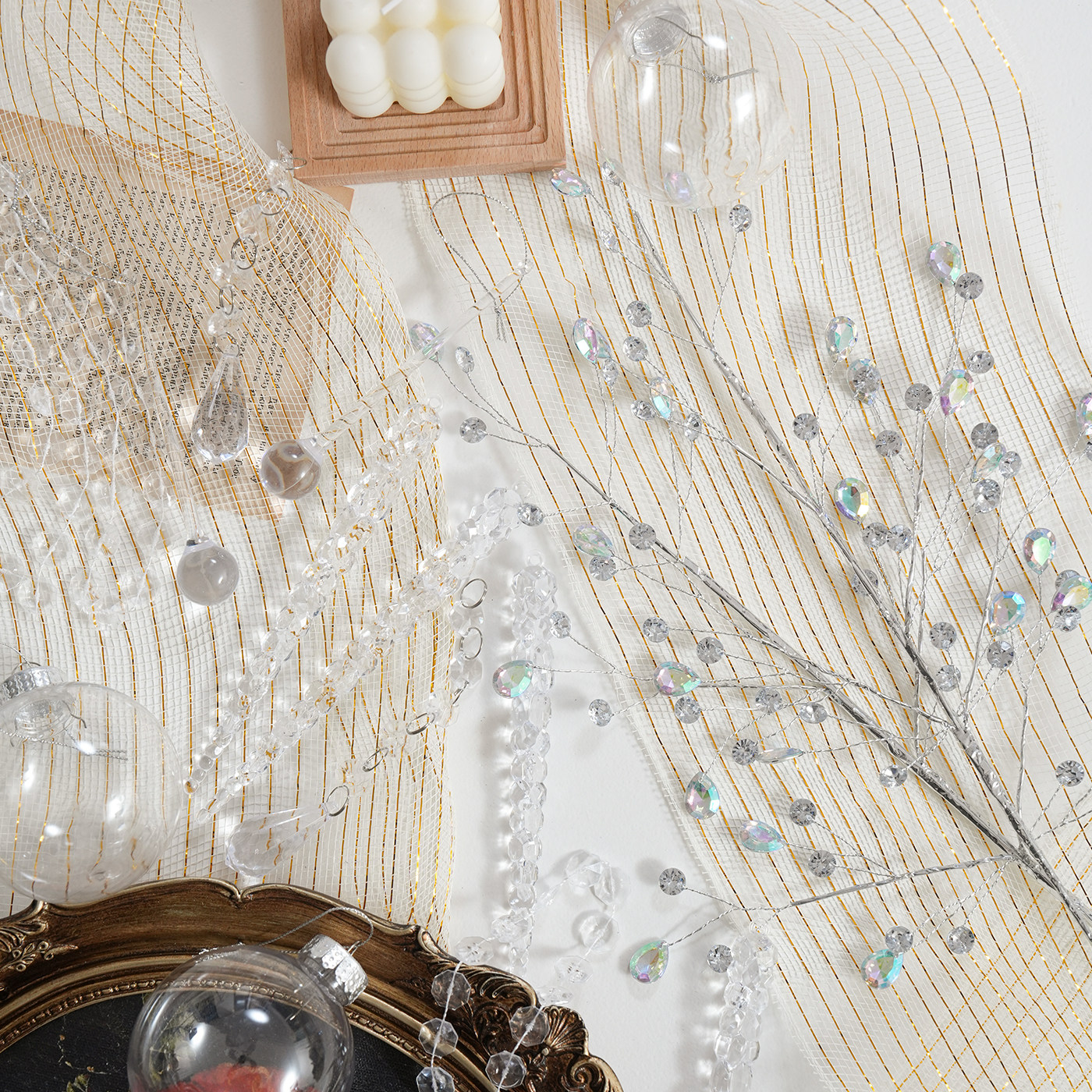 圣诞节装饰品圣诞树亮片闪粉透明亚克力雪花铃铛挂件DiY节日布置,节庆用品/礼品,圣诞装饰品,淘宝优惠券,粉丝福利购,淘宝优惠卷