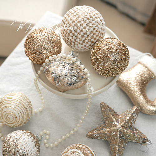 【高端圣诞球】香槟色系