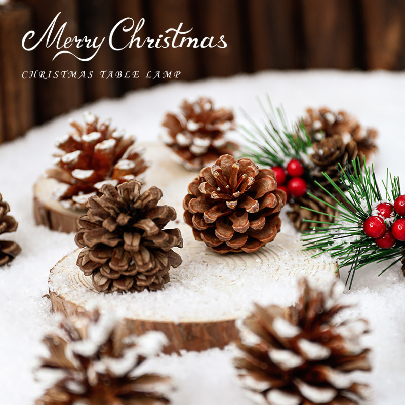 圣诞装饰品圣诞树装饰球小松果diy材料ins风场景布置创意摆件道具