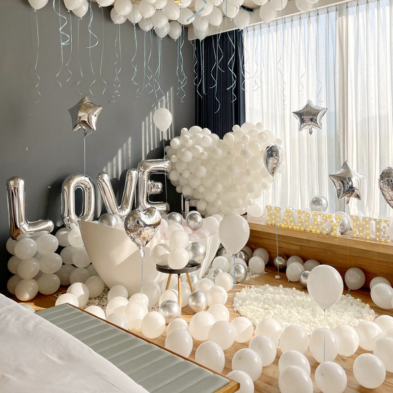 家里仪式感网红求婚布置房间室内套餐素材表白浪漫道具生日场景灯