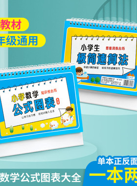小学数学公式大全台历儿童思维训练九九乘法表单位换算知识点汇总