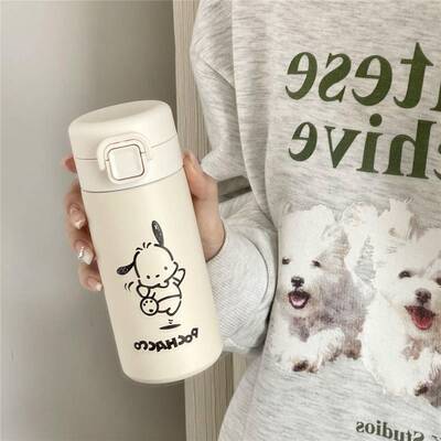 大号儿童学生水杯帕恰狗保温杯女生高颜值可爱吸管便携男款咖啡杯