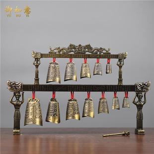 中式合金演奏乐器青铜器仿古曾侯乙双层编钟模型摆件婚庆影视采耳