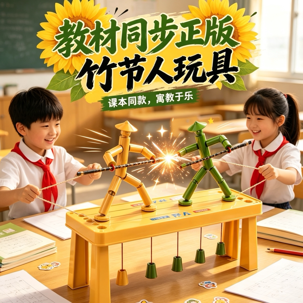 【竹节人对战玩具】教材同款