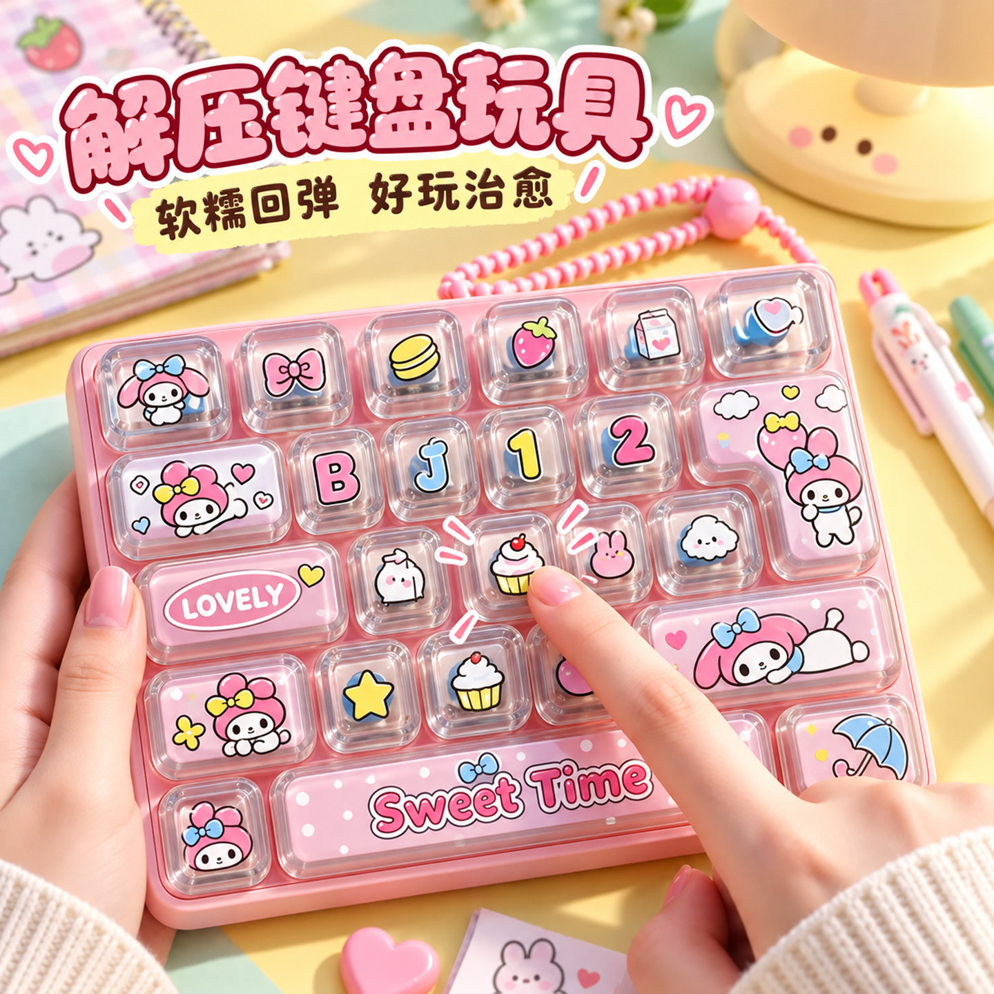 【26键解压小键盘】钥匙扣挂件图片
