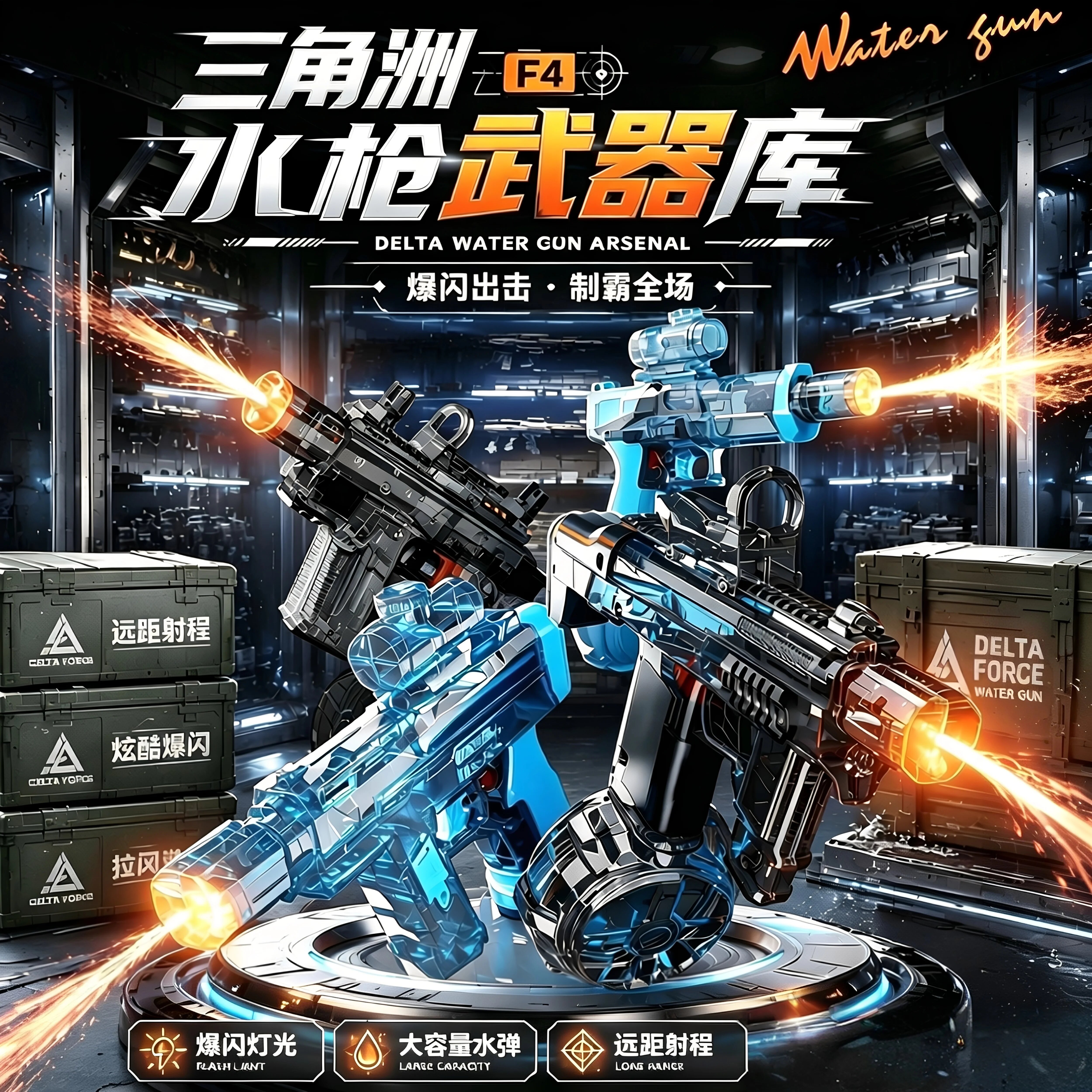 【火花水枪】三角洲武器呲水枪图片