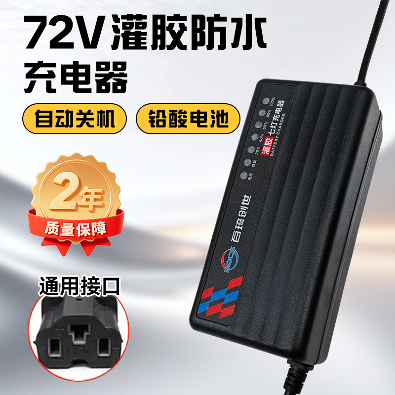 72V电动车充电器48/60v12/20/32ah新国标电瓶车电车铅酸电池通用