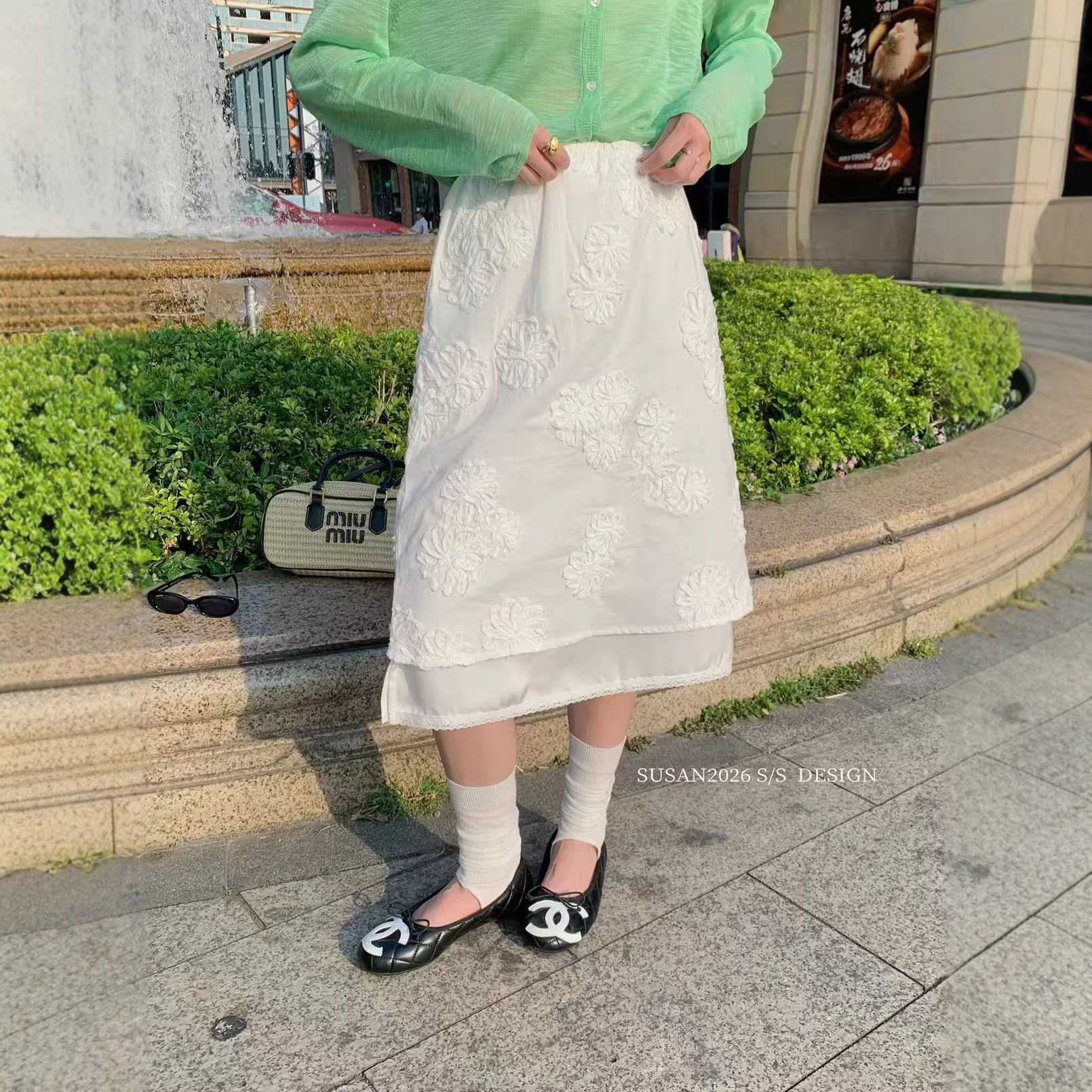 苏珊 现货浪漫立体花朵半身裙2半身裙