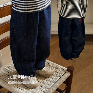 现货【彩点牛仔】儿童冬季加厚保暖活性牛仔户外百搭CU254367