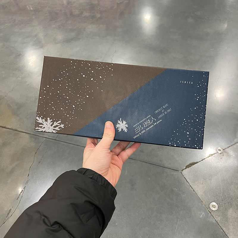 代购日本进口白色恋人黑白巧克力夹心饼干礼盒装节日礼物247.2g