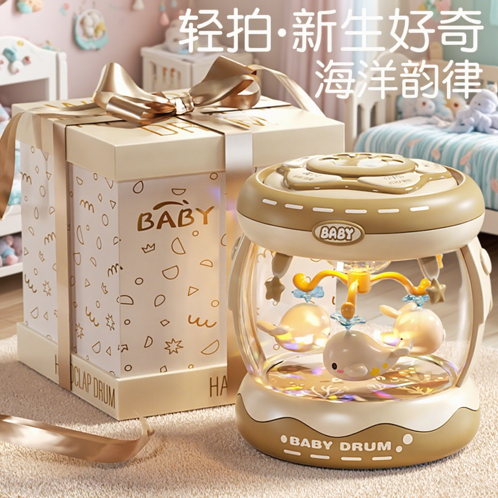 蛋糕礼盒全新配色旋转手拍鼓