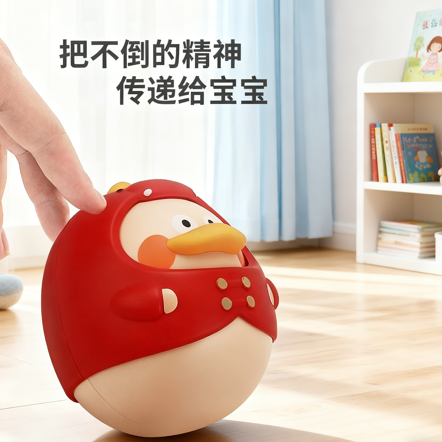 蓓臣不倒翁带风铃声可啃咬