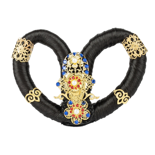 儿童汉服假发古风女童发髻敦煌飞天仙女头饰嫦娥配饰舞台表演演出