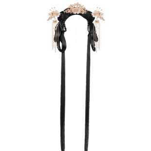 汉服头饰女儿童假发包女童发箍假发古风发饰排梳一体式古装发髻