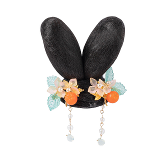 古装汉服儿童头饰假发包可爱中国风流苏发夹古风拜年发髻女童发饰