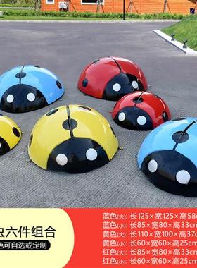 户外彷真七星瓢虫玻璃钢摆件甲壳虫雕塑游乐场园林草坪甲虫装饰品