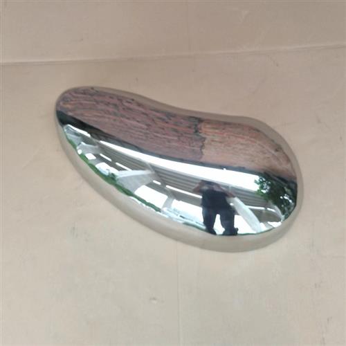 不锈钢石头水滴波纹茶几鹅卵石玻璃钢树脂壁饰室内外雕塑落地摆件