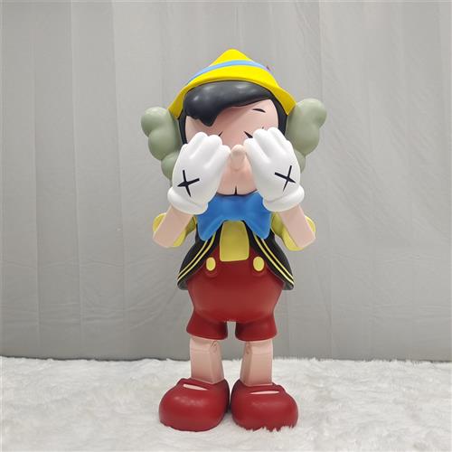 网红呆萌可达鸭新版皮卡丘匹诺曹公仔入口迎宾装饰雕塑摆件