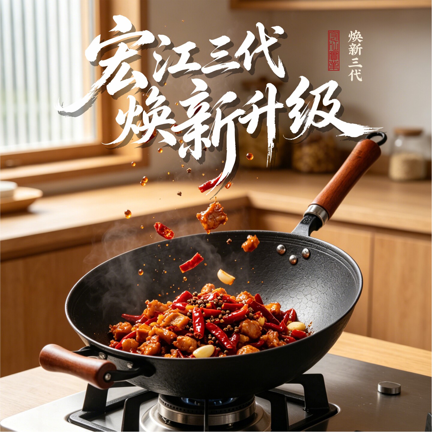 宏江官方旗舰店龟纹生铁锅龟纹锅