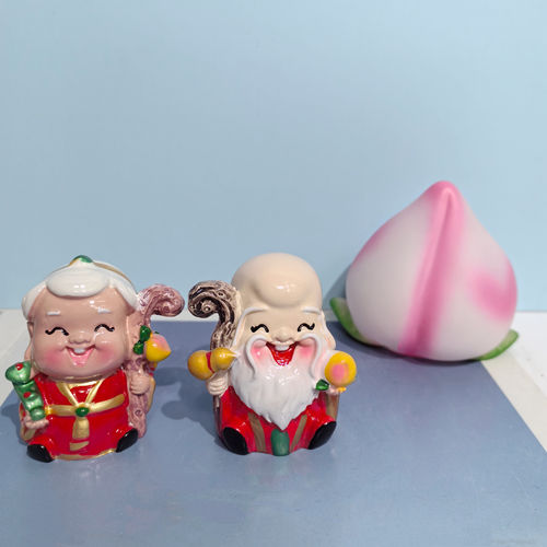 寿星公寿婆南极老人仙翁人物摆件