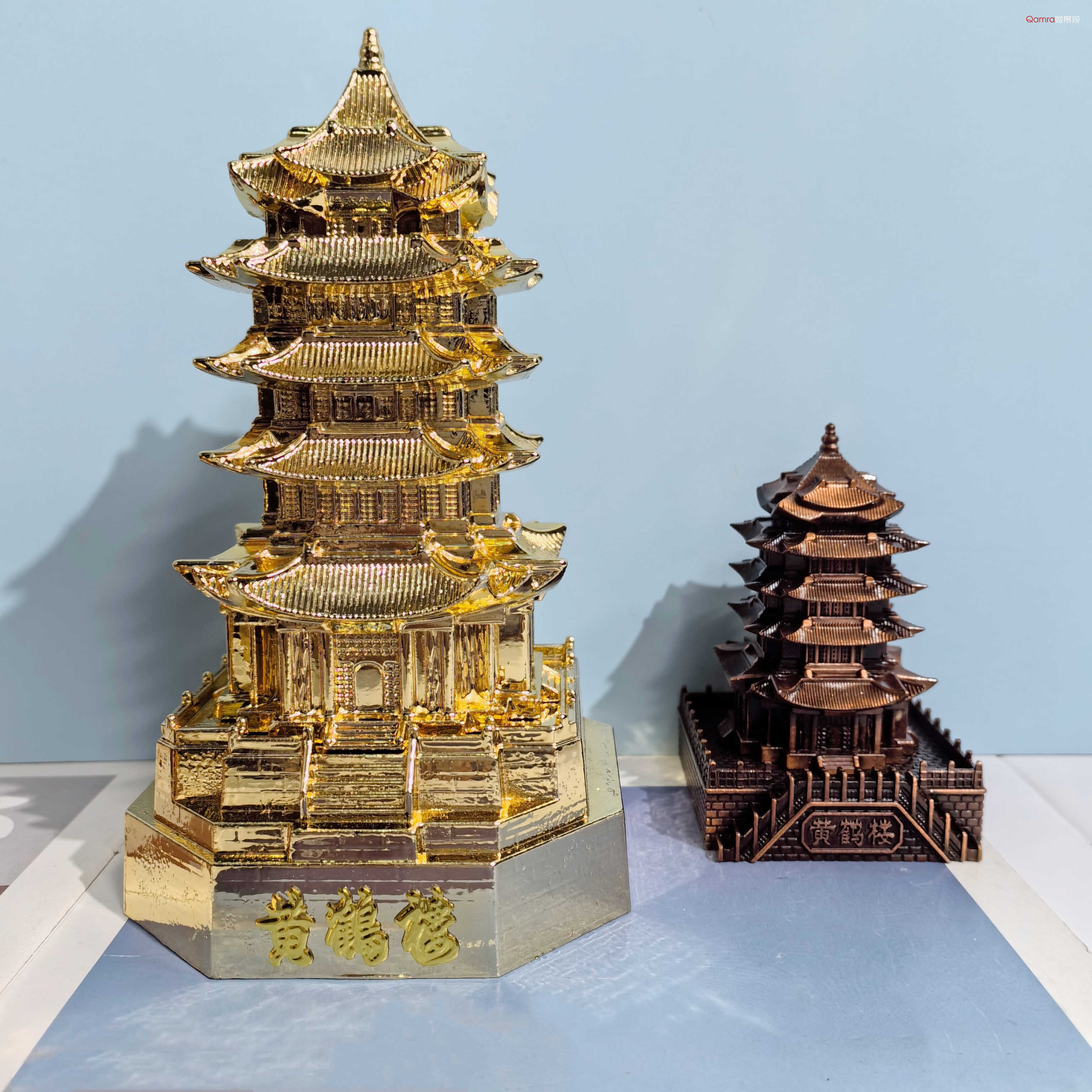 金属黄鹤楼建筑模型摆件