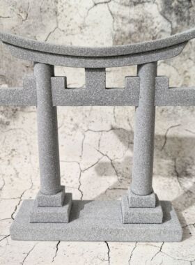 日式石材鸟居门装饰摆件